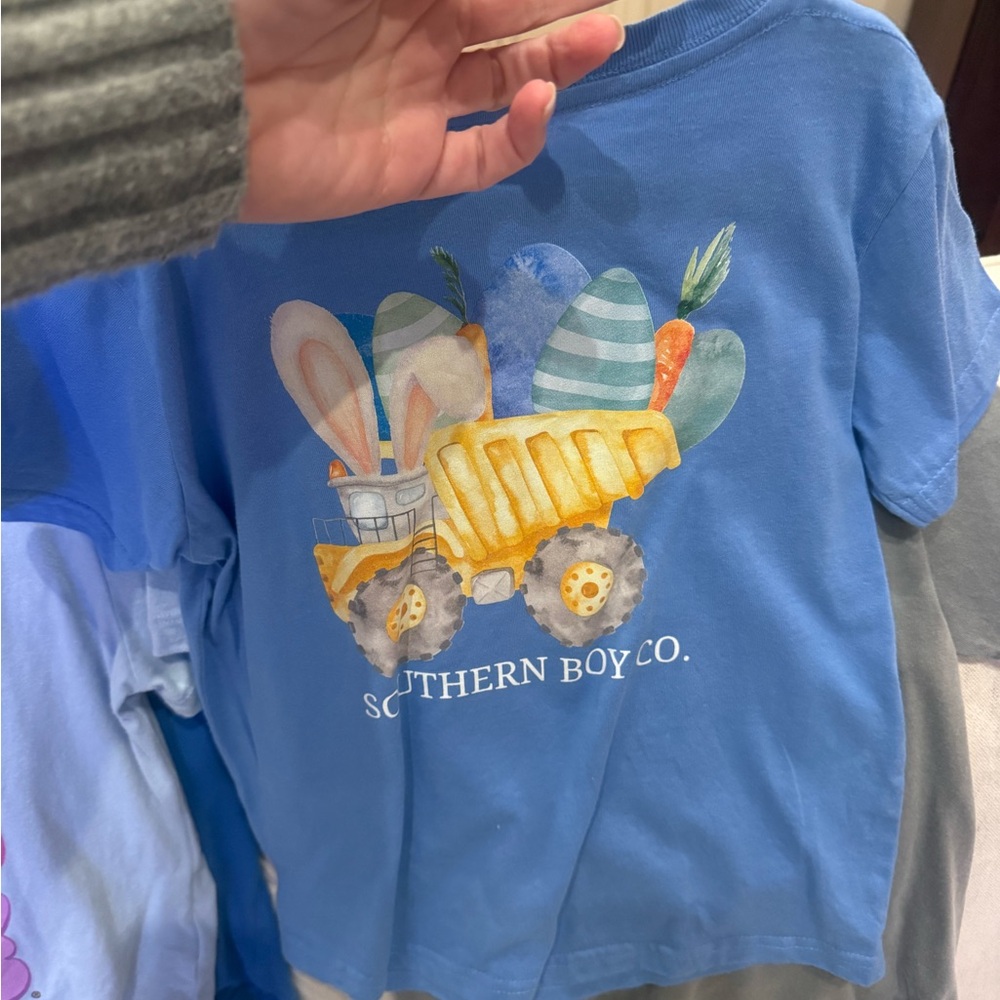 Blue Easter Bunny Kids Tee